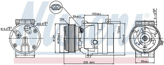 Nissens COMPRESSOR RENAULT MASTER X70 2.5L DSL 07-09 CM9038N