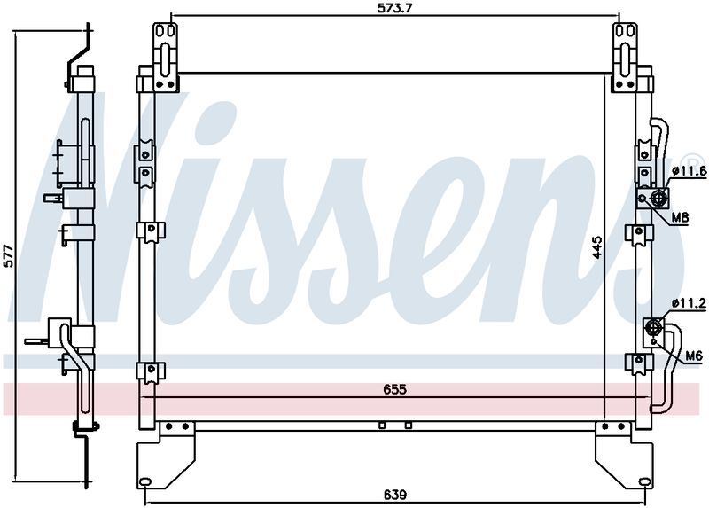 Nissens CONDENSER SSANGYONG REXTON 2.7L XDI 8/04 - 1/13 CN3916