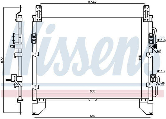 Nissens CONDENSER SSANGYONG REXTON 2.7L XDI 8/04 - 1/13 CN3916