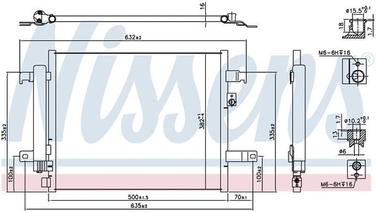 Nissens CONDENSER MAZDA MX5 ND 1.5L & 2.0L PET 8/15-ON CN5061