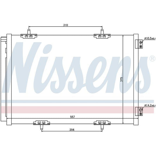Nissens CONDENSER PEUGEOT 207 2006- PEUGEOT 208 10/12'- CITROEN C3 CN5522N