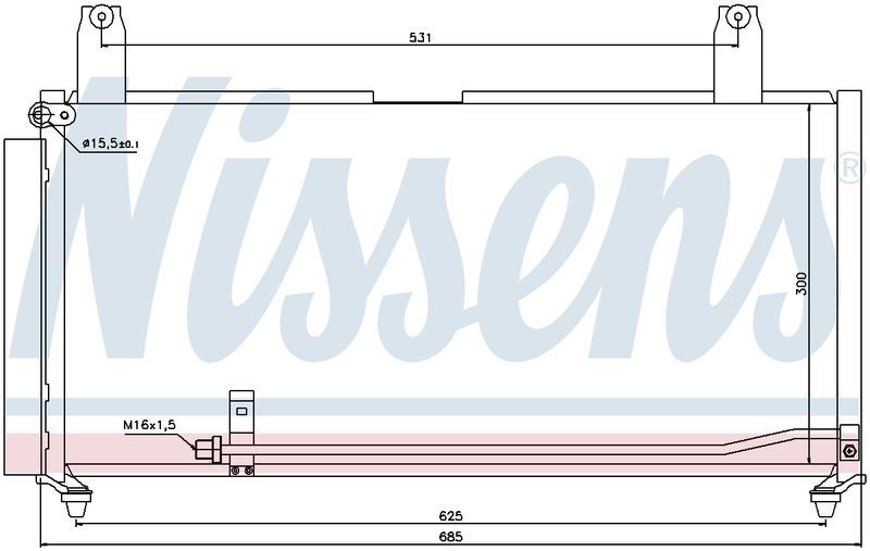 Nissens CONDENSER SUZUKI LIANA 8/04-8/07 OE # 95310-54G01 CN5654