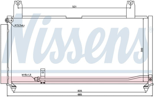 Nissens CONDENSER SUZUKI LIANA 8/04-8/07 OE # 95310-54G01 CN5654