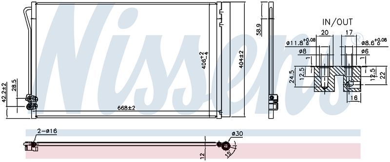 Nissens CONDENSER MERCEDES VITO WDF447 111 114 116 119 SERIES 7/15-ON CN5715N