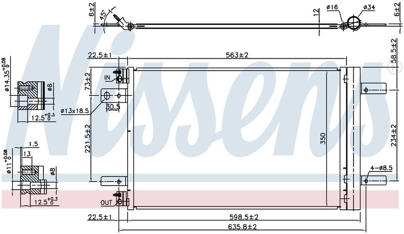 Nissens CONDENSER PEUGEOT 308 2.0L DSL 10/14-ON, CITROEN C4 2/13-ON CN5728