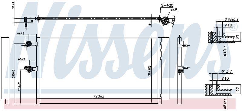 Nissens CONDENSER VOLVO XC90 2.0L DSL 8/15-ON CN5756