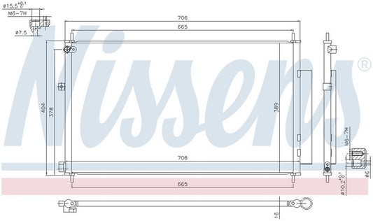 Nissens CONDENSER HONDA CRV RM 1.6L & 2.2L DSL 1/14-1/16 CN5761