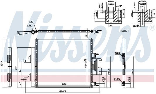 Nissens CONDENSER JAGUAR XJ X351 3.0L DSL 10-ON CN5774