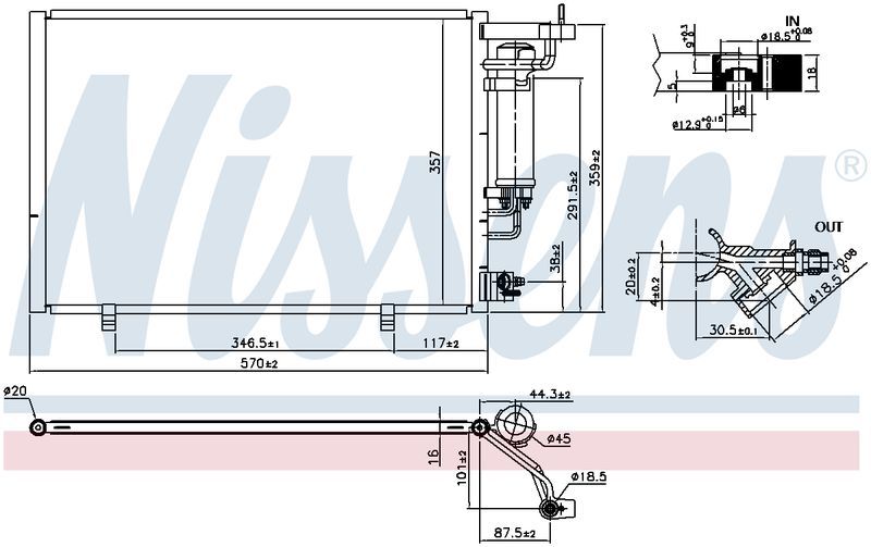 Nissens CONDENSER FORD ECOSPORT BK 1.5L PET 13-17 CN5776