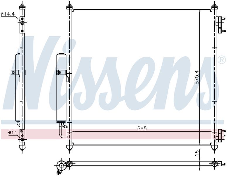 Nissens CONDENSER RANGE ROVER LG 12 ON PETROL & DIESEL CN5791