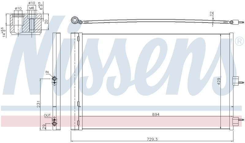 Nissens CONDENSER MERCEDES A45 W176 2.0L PET 13-19 CN5815N