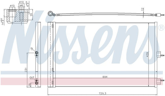 Nissens CONDENSER MERCEDES A45 W176 2.0L PET 13-19 CN5815N