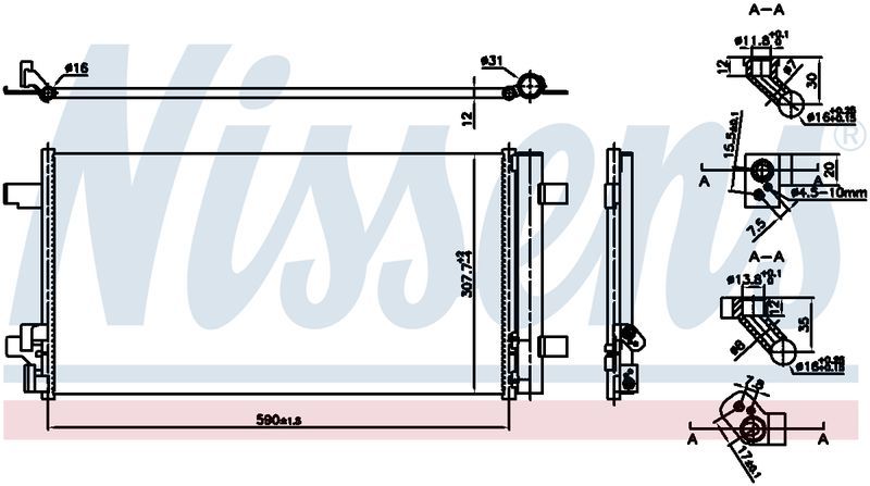 Nissens CONDENSER VW POLO AW 2.0L PET 7/18-ON CN5841N