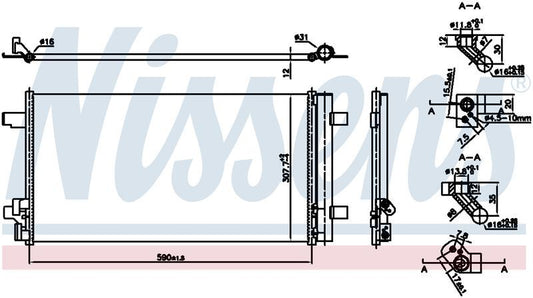 Nissens CONDENSER VW POLO AW 2.0L PET 7/18-ON CN5841N