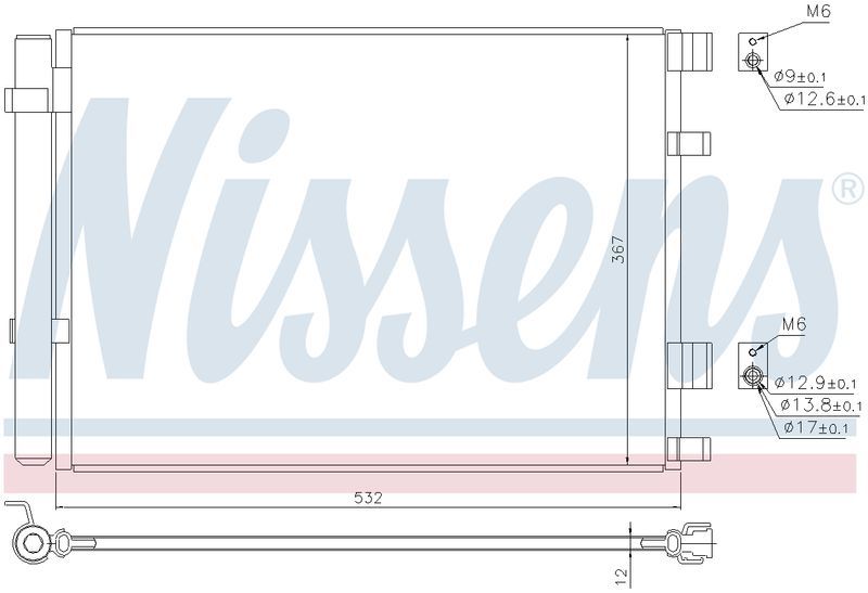 Nissens CONDENSER HYUNDAI ACCENT RB 1.6L DSL 12-13 CN6105N