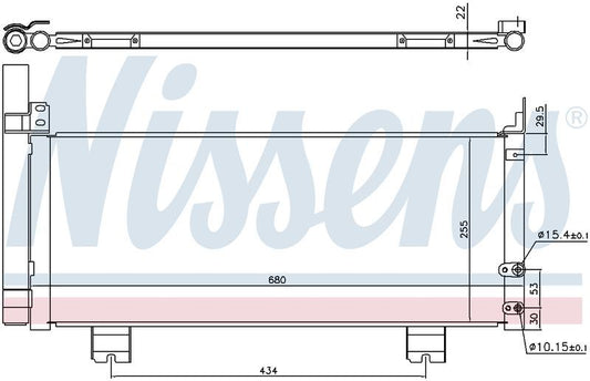 Nissens CONDENSER LEXUS GS300H AWL10, GS350 GRL10, GS450 GWL10 12-ON CN6106N