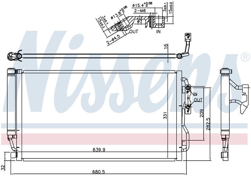 Nissens CONDENSER BMW 4 SERIES 435I F32 F33 F36 14-ON CN6108N