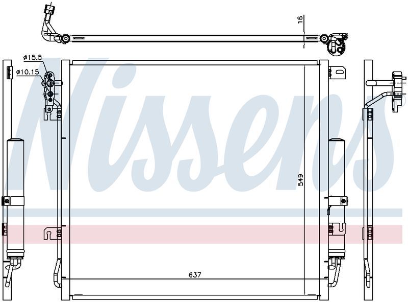 Nissens CONDENSER RANGE ROVER SPORT L320 4.2L & 4.4L PET 05-09 CN6112N
