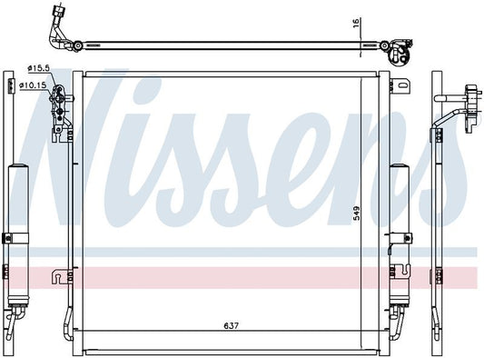 Nissens CONDENSER RANGE ROVER SPORT L320 4.2L & 4.4L PET 05-09 CN6112N