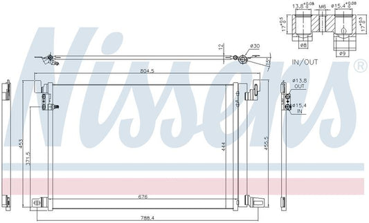 Nissens CONDENSER AUDI Q7 M4 TDI TFSI 1/15-ON Q8 50, 55 TDI 2/18-ON CN6421