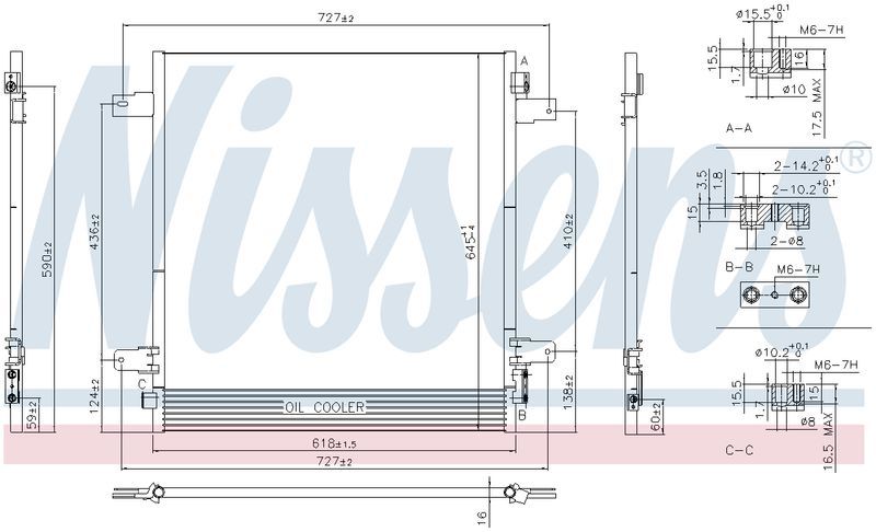Nissens CONDENSER NISSAN PATROL Y62 5.6L PET 2/13-ON CN6495N