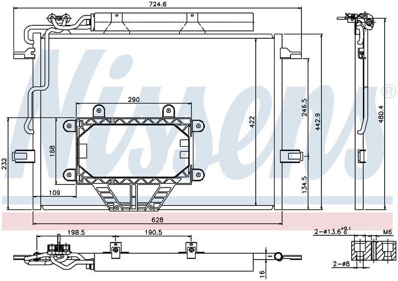 Nissens CONDENSER MERCEDES W219 W211 E500 10/06-9/09 E280 9/05-9/09 CN6583