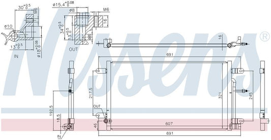 Nissens CONDENSER AUDI RS4 B7 QUATTRO 4.2L 5/06-9/08 CN6609