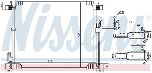 Nissens CONDENSER NISSAN SKYLINE 370GT 10/07-ON CN7322