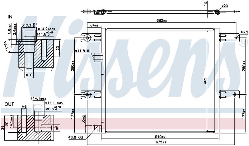Nissens CONDENSER VOLVO TRUCK FE FEII FE III 11- RENAULT D SERIES 13 CN7618