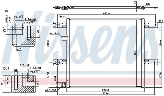 Nissens CONDENSER VOLVO TRUCK FE FEII FE III 11- RENAULT D SERIES 13 CN7618