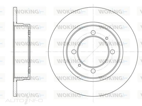 BRAKE DISC REAR MITSUBISHI GALANT VR4 265mm SOLID - D6390.00