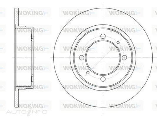 BRAKE DISC REAR MITSUBISHI GALANT VR4 265mm SOLID - D6390.00
