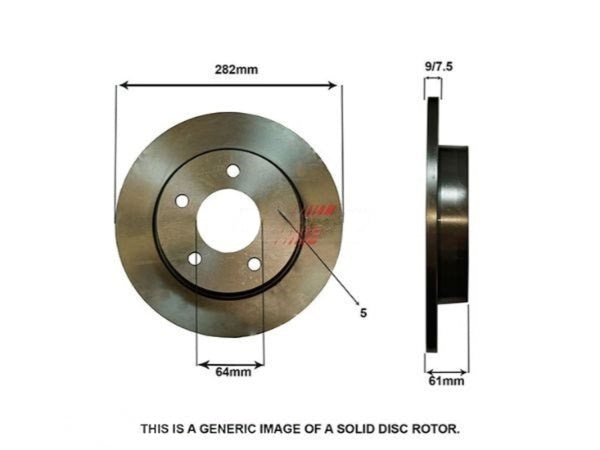 WOKING REAR BRAKE DISC HONDA 282MM D61090.00