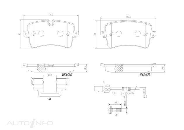 BRAKE PADS REAR AUDI A6 A7 RS P85150N