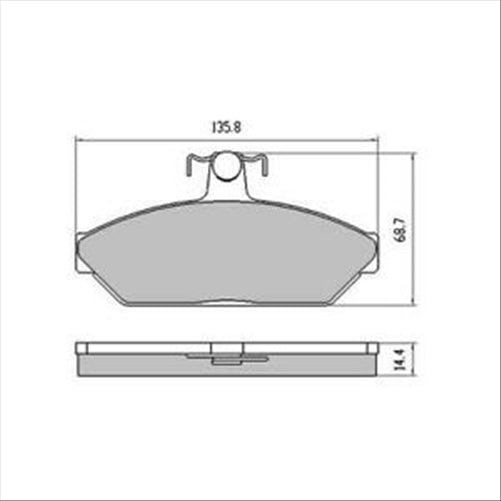 PROSELECT FRONT BRAKE PADS - FORD FALCON XE XF GIRLOCK CERAMIC 84-93