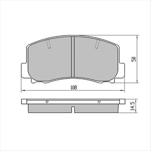 FARGO FRONT BRAKE PAD SET MITSUBISHI TOYOTA DB1103F