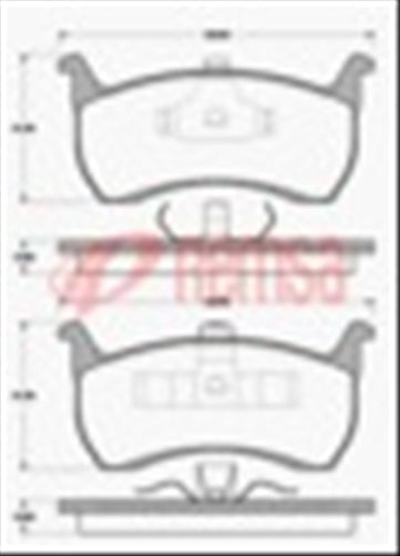 Remsa FRONT DISC BRAKE PADS - FORD FALCON EA-AU 96-00 DB1108 E
