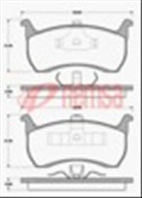 Remsa FRONT DISC BRAKE PADS - FORD FALCON EA-AU 96-00 DB1108 E