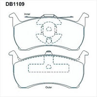 PROSELECT FRONT DISC BRAKE PADS - FORD FALCON EA,EB ED 88-96