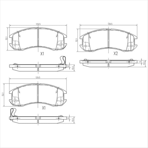 FARGO FRONT DISC BRAKE PADS - MAZDA CAPELLA GD GV 87-97 DB1114