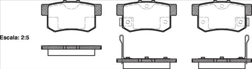 PROSELECT REAR BRAKE PADS - HONDA CIVIC CERAMIC 98-05