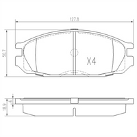 XP REAR DISC BRAKE PADS - NISSAN PATROL SAFARI VANETTE
