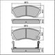 XP FRONT DISC BRAKE PADS - SUZUKI SWIFT 90-95