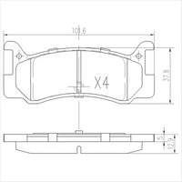 FARGO REAR BRAKE PADS FORD MAZDA DAIHATSU LASER 323 BG BF 89-94 DB1159F