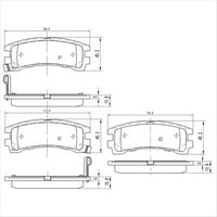 FARGO REAR BRAKE PADS NISSAN PATHFINDER 88- DB1175F