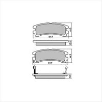 PROSELECT REAR DISC BRAKE PADS - NISSAN PATHFINDER CERAMIC 86-96