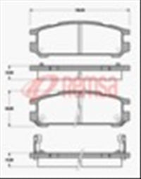 Remsa REAR DISC BRAKE PADS - SUBARU IMPREZA 93-99 DB1186 UC