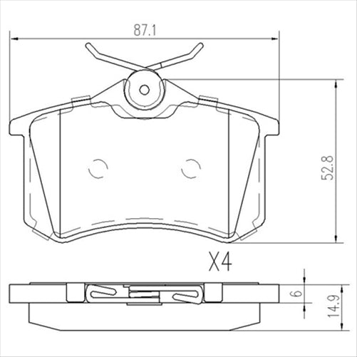 FARGO REAR BRAKE PADS SET AUDI (102.0) DB1192F
