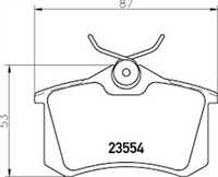 XP REAR DISC BRAKE PADS - AUDI / VW A4 , GOLF