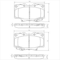 FARGO FRONT BRAKE PADS SET TOYOTA DB1199F